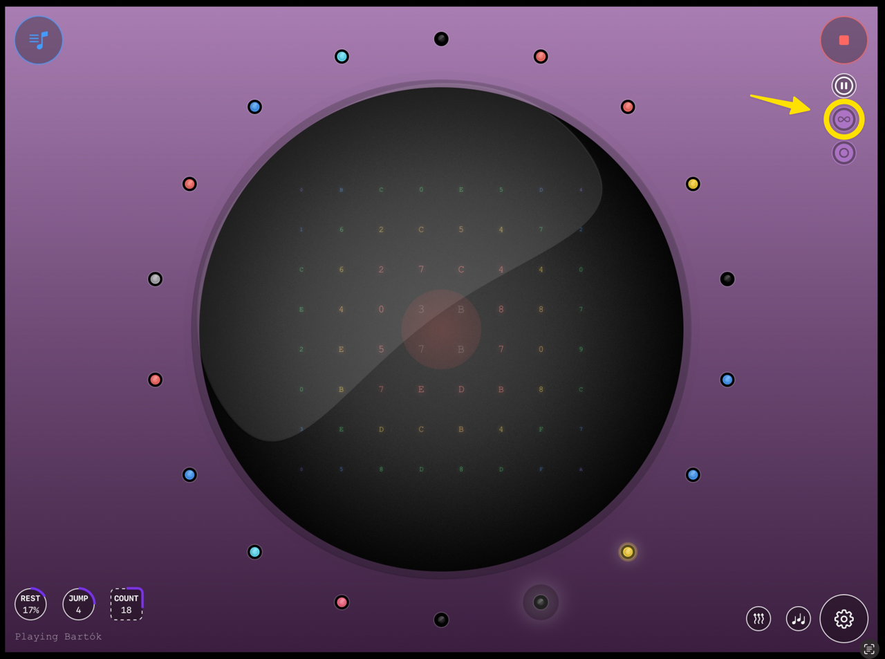 Autopause infinite loop button